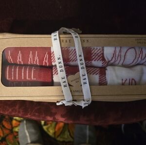 Rae Dunn Red and White Mom& kid socks